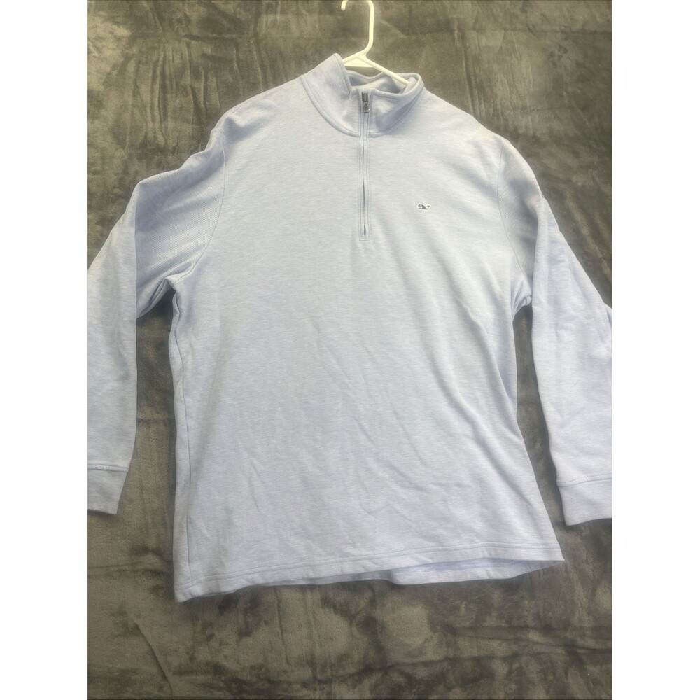 Vineyard Vines Mens XXL Striped 1/4 Zip Pullover Blue Performance Top Taco Bell